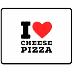 I Love Cheese Pizza Fleece Blanket (medium) by ilovewhateva