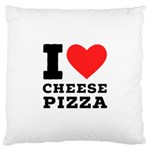 I love cheese pizza Large Cushion Case (Two Sides) Front