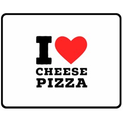 I Love Cheese Pizza Two Sides Fleece Blanket (medium) by ilovewhateva