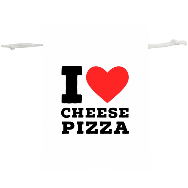 I love cheese pizza Lightweight Drawstring Pouch (XL)