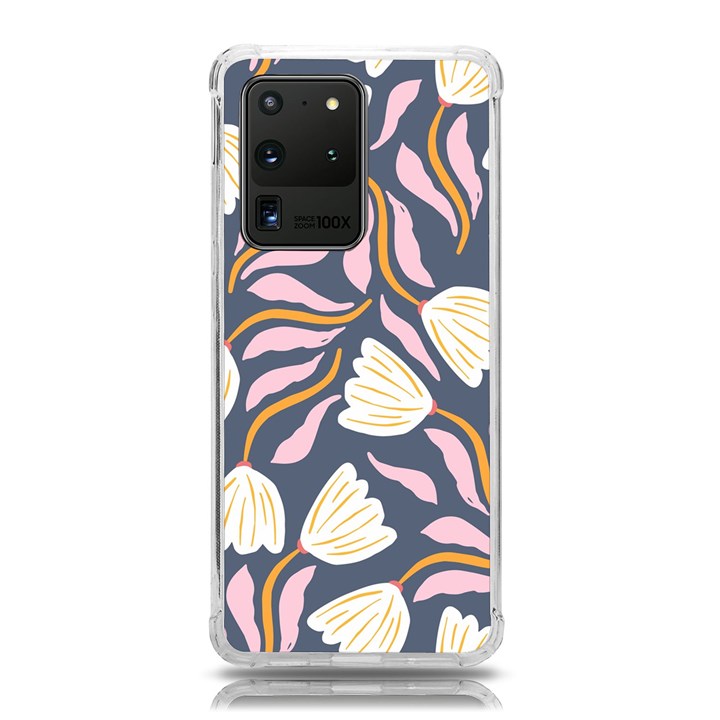 Flowers Pattern Floral Pattern Samsung Galaxy S20 Ultra 6.9 Inch TPU UV Case