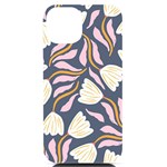 Flowers Pattern Floral Pattern iPhone 14 Black UV Print Case Front