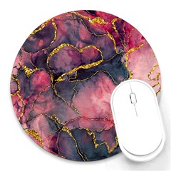 Pink Texture Resin Round Mousepad