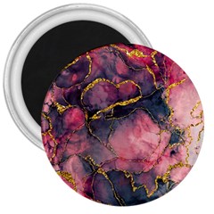 Pink Texture Resin 3  Magnets by Vaneshop