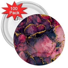 Pink Texture Resin 3  Buttons (100 Pack) 