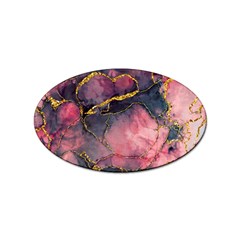 Pink Texture Resin Sticker (oval)