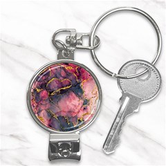 Pink Texture Resin Nail Clippers Key Chain