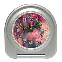 Pink Texture Resin Travel Alarm Clock