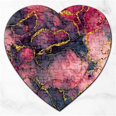 Pink Texture Resin Jigsaw Puzzle (heart)