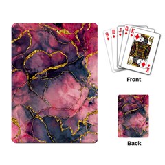 Pink Texture Resin Playing Cards Single Design (rectangle)