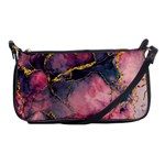 Pink Texture Resin Shoulder Clutch Bag Front