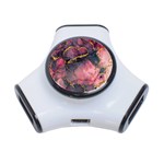 Pink Texture Resin 3-Port USB Hub Front