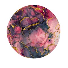 Pink Texture Resin Mini Round Pill Box