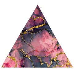 Pink Texture Resin Wooden Puzzle Triangle