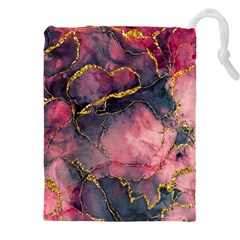 Pink Texture Resin Drawstring Pouch (5xl) by Vaneshop