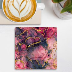 Pink Texture Resin Uv Print Square Tile Coaster  by Vaneshop