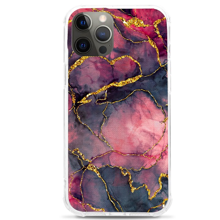 Pink Texture Resin iPhone 12 Pro max TPU UV Print Case