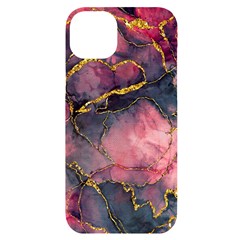 Pink Texture Resin Iphone 14 Plus Black Uv Print Case by Vaneshop