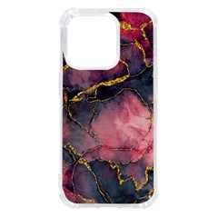 Pink Texture Resin Iphone 14 Pro Tpu Uv Print Case by Vaneshop