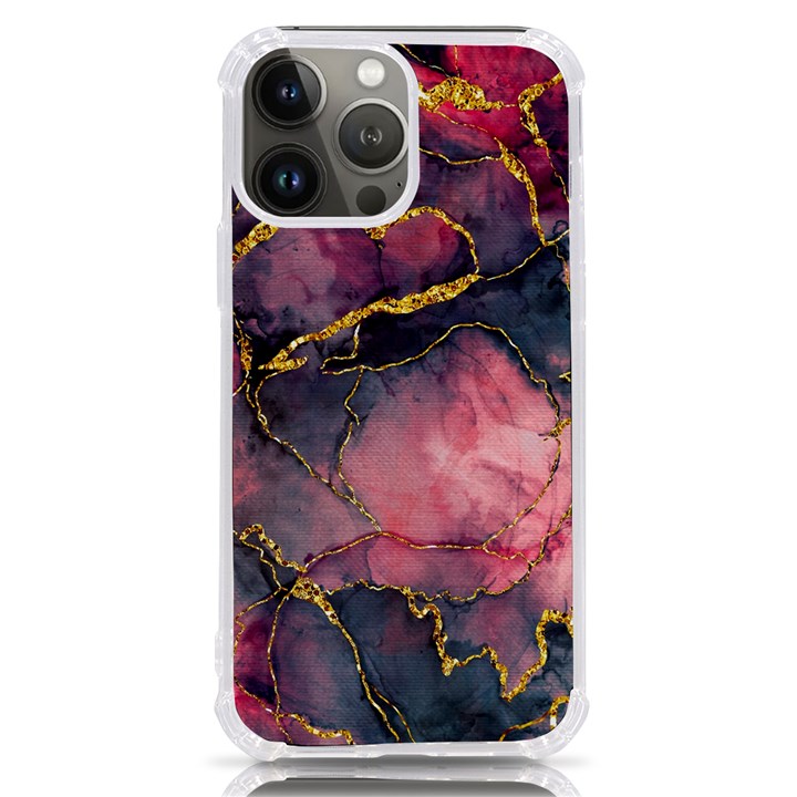 Pink Texture Resin iPhone 13 Pro Max TPU UV Print Case