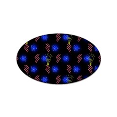 Background Pattern Graphic Sticker Oval (10 Pack)