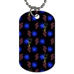 Background Pattern Graphic Dog Tag (two Sides)