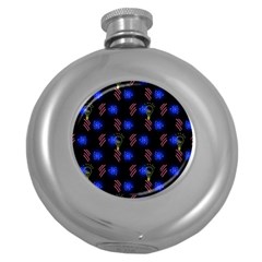 Background Pattern Graphic Round Hip Flask (5 Oz) by Vaneshop