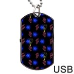 Background Pattern Graphic Dog Tag USB Flash (Two Sides) Front