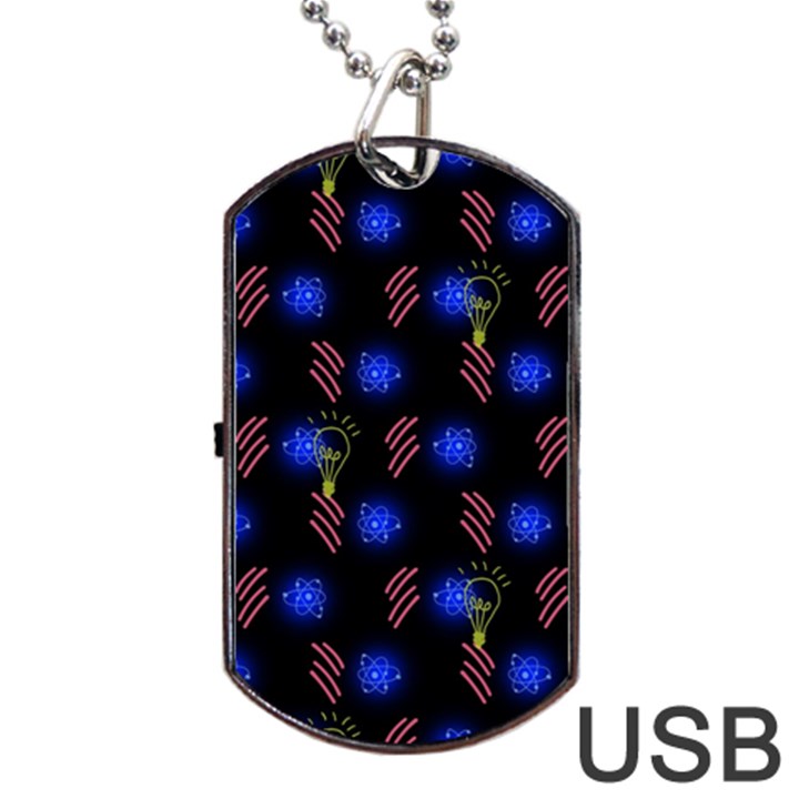 Background Pattern Graphic Dog Tag USB Flash (Two Sides)