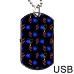 Background Pattern Graphic Dog Tag USB Flash (Two Sides) Back