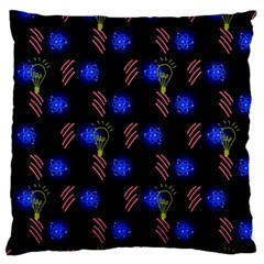 Background Pattern Graphic Large Premium Plush Fleece Cushion Case (one Side) by Vaneshop