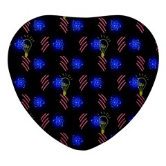 Background Pattern Graphic Heart Glass Fridge Magnet (4 Pack) by Vaneshop