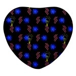 Background Pattern Graphic Heart Glass Fridge Magnet (4 pack) Front