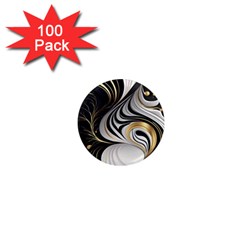 Pattern Gold Marble 1  Mini Magnets (100 Pack)  by Vaneshop