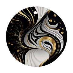 Pattern Gold Marble Ornament (round) by Vaneshop