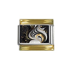 Pattern Gold Marble Gold Trim Italian Charm (9mm) by Vaneshop