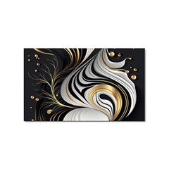 Pattern Gold Marble Sticker Rectangular (100 Pack) by Vaneshop