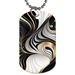 Pattern Gold Marble Dog Tag (two Sides)