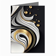 Pattern Gold Marble Greeting Cards (pkg Of 8)