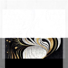 Pattern Gold Marble Rectangular Jigsaw Puzzl by Vaneshop