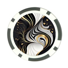 Pattern Gold Marble Poker Chip Card Guard by Vaneshop