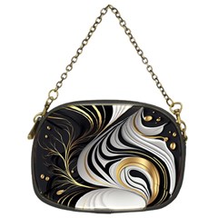 Pattern Gold Marble Chain Purse (two Sides) by Vaneshop