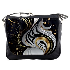 Pattern Gold Marble Messenger Bag by Vaneshop