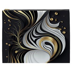 Pattern Gold Marble Cosmetic Bag (xxxl) by Vaneshop