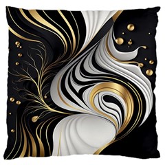 Pattern Gold Marble Large Cushion Case (one Side) by Vaneshop