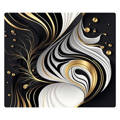 Pattern Gold Marble Two Sides Premium Plush Fleece Blanket (small) by Vaneshop