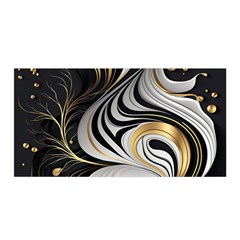 Pattern Gold Marble Satin Wrap 35  X 70  by Vaneshop