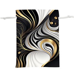 Pattern Gold Marble Lightweight Drawstring Pouch (xl) by Vaneshop