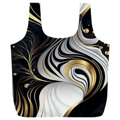 Pattern Gold Marble Full Print Recycle Bag (xxxl) by Vaneshop