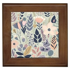 Flower Floral Pastel Framed Tile by Vaneshop